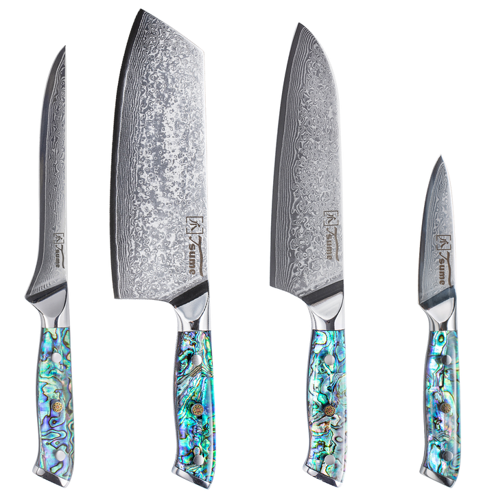 4 teiliges Exotic Messerset abalone Packshot